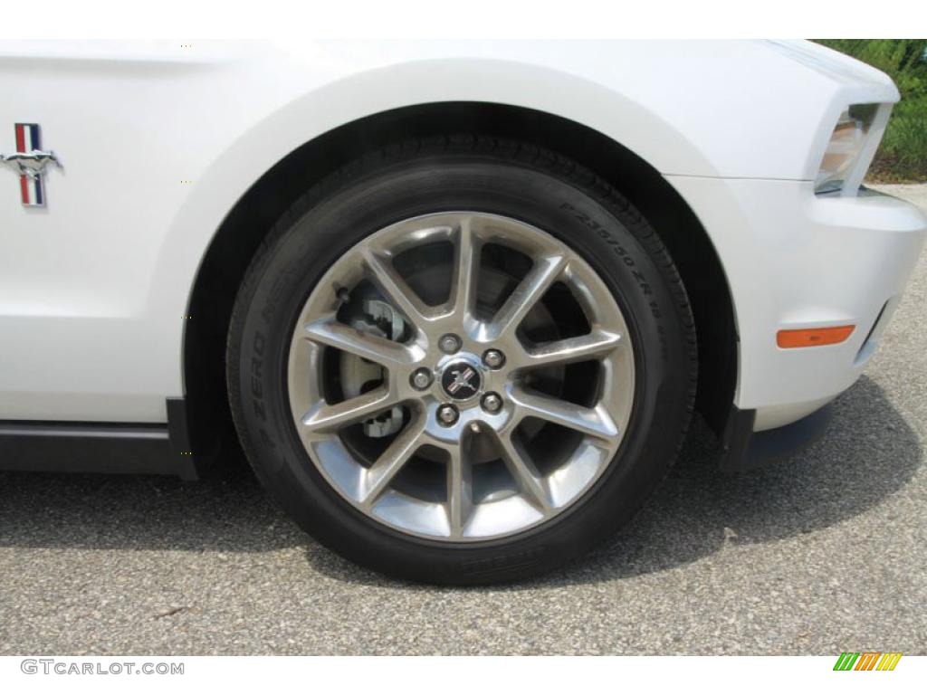 2011 Mustang V6 Premium Coupe - Performance White / Saddle photo #10