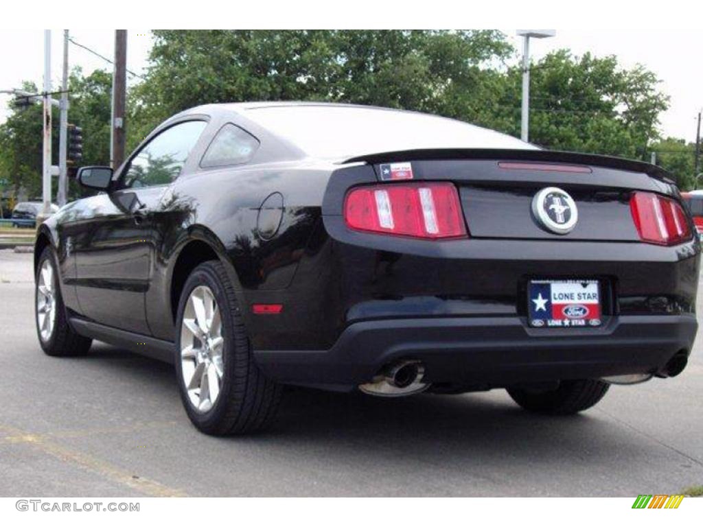 2011 Mustang V6 Premium Coupe - Ebony Black / Charcoal Black photo #2