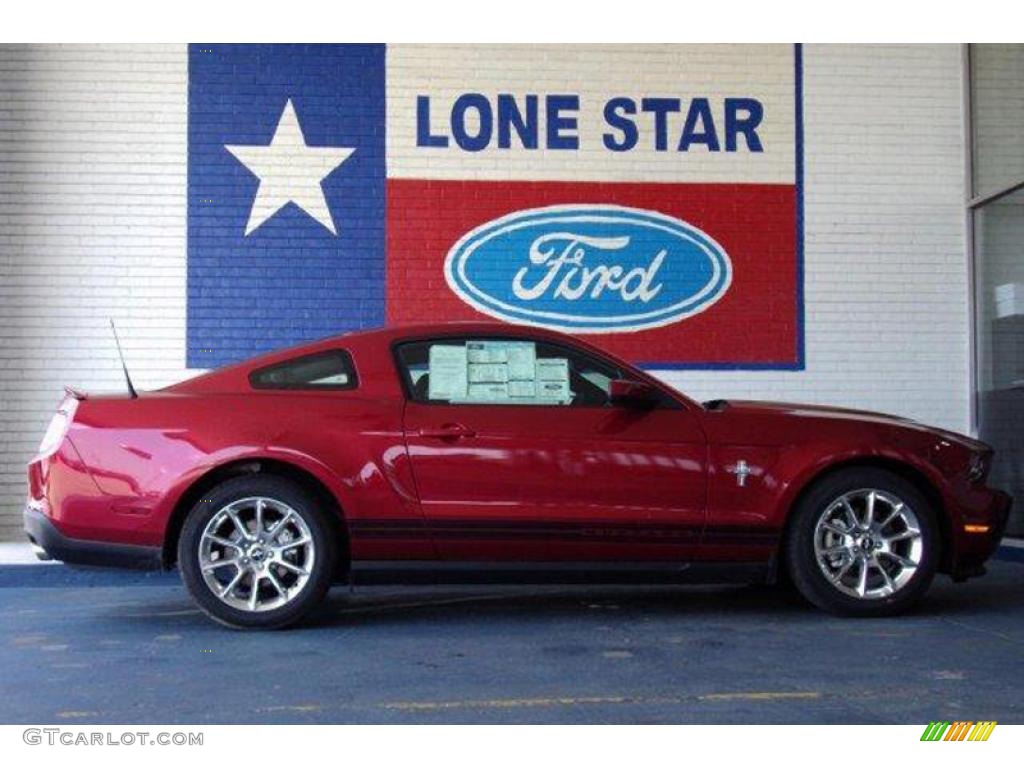 2011 Mustang V6 Premium Coupe - Red Candy Metallic / Charcoal Black photo #2