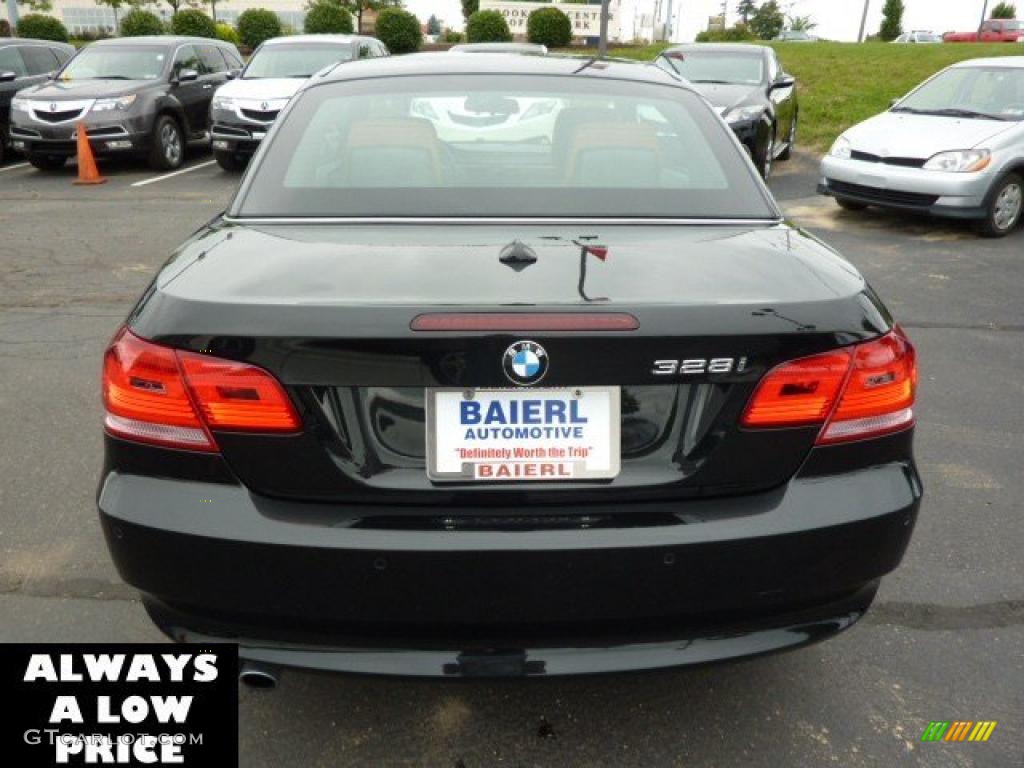 2009 3 Series 328i Convertible - Black Sapphire Metallic / Saddle Brown Dakota Leather photo #6