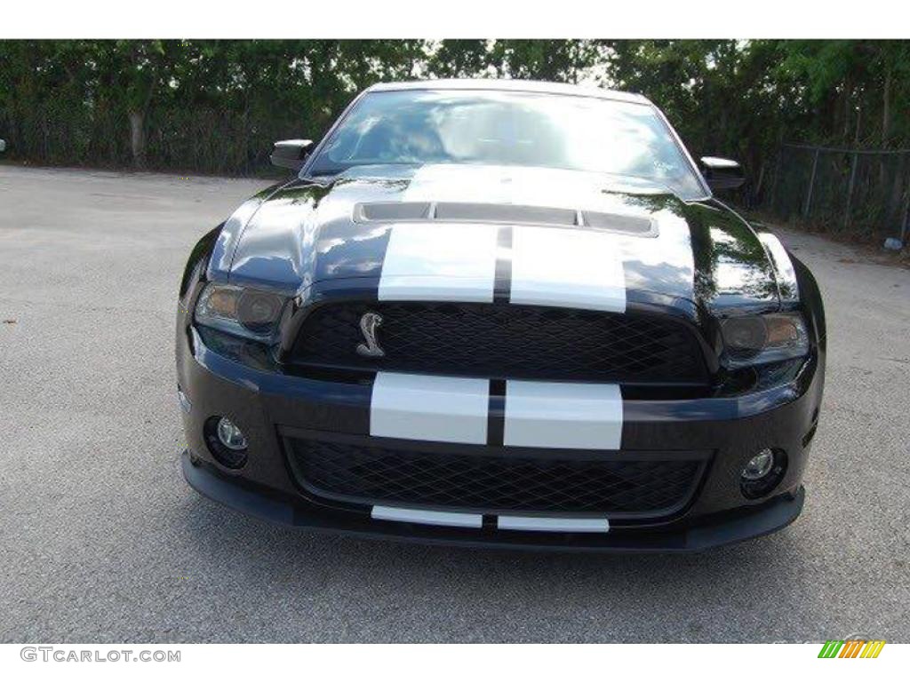 2011 Mustang Shelby GT500 Coupe - Ebony Black / Charcoal Black/White photo #1