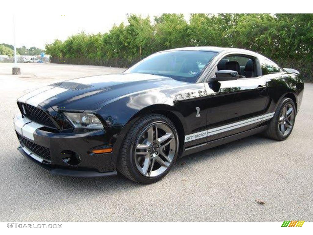 2011 Mustang Shelby GT500 Coupe - Ebony Black / Charcoal Black/White photo #2