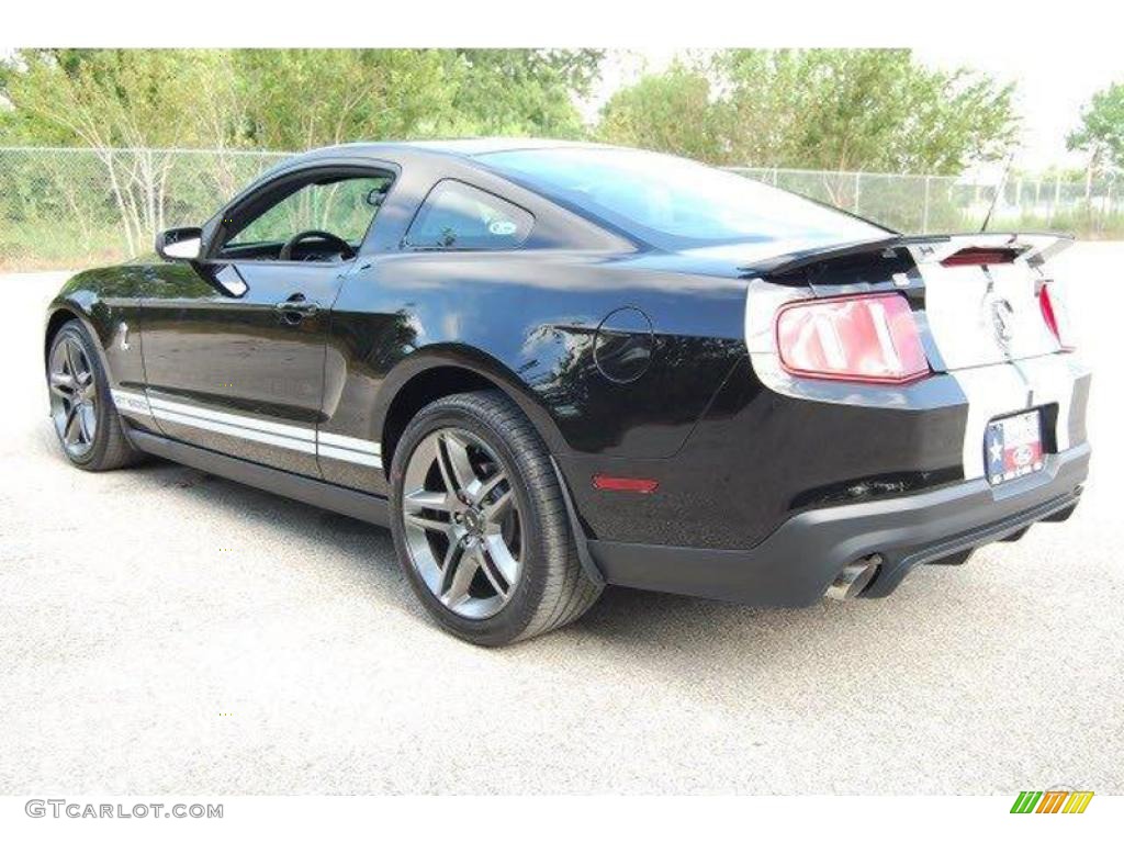 2011 Mustang Shelby GT500 Coupe - Ebony Black / Charcoal Black/White photo #3