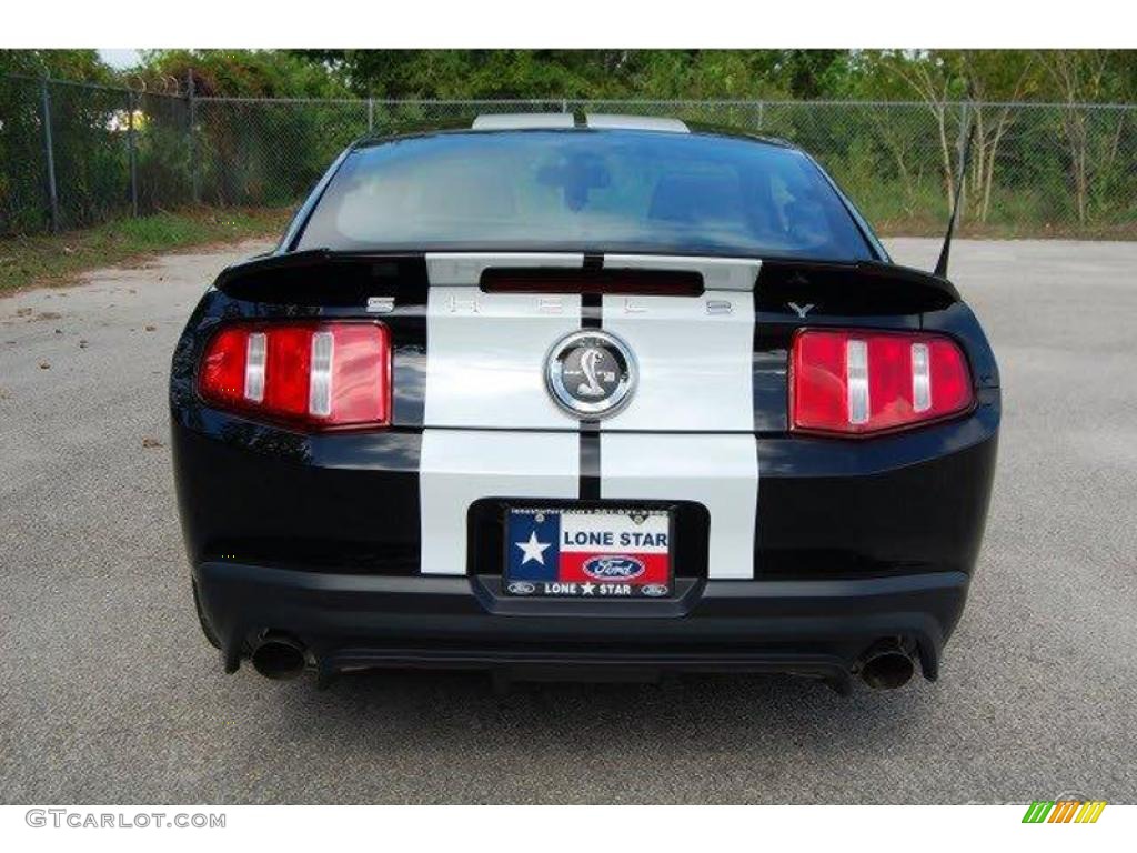 2011 Mustang Shelby GT500 Coupe - Ebony Black / Charcoal Black/White photo #4
