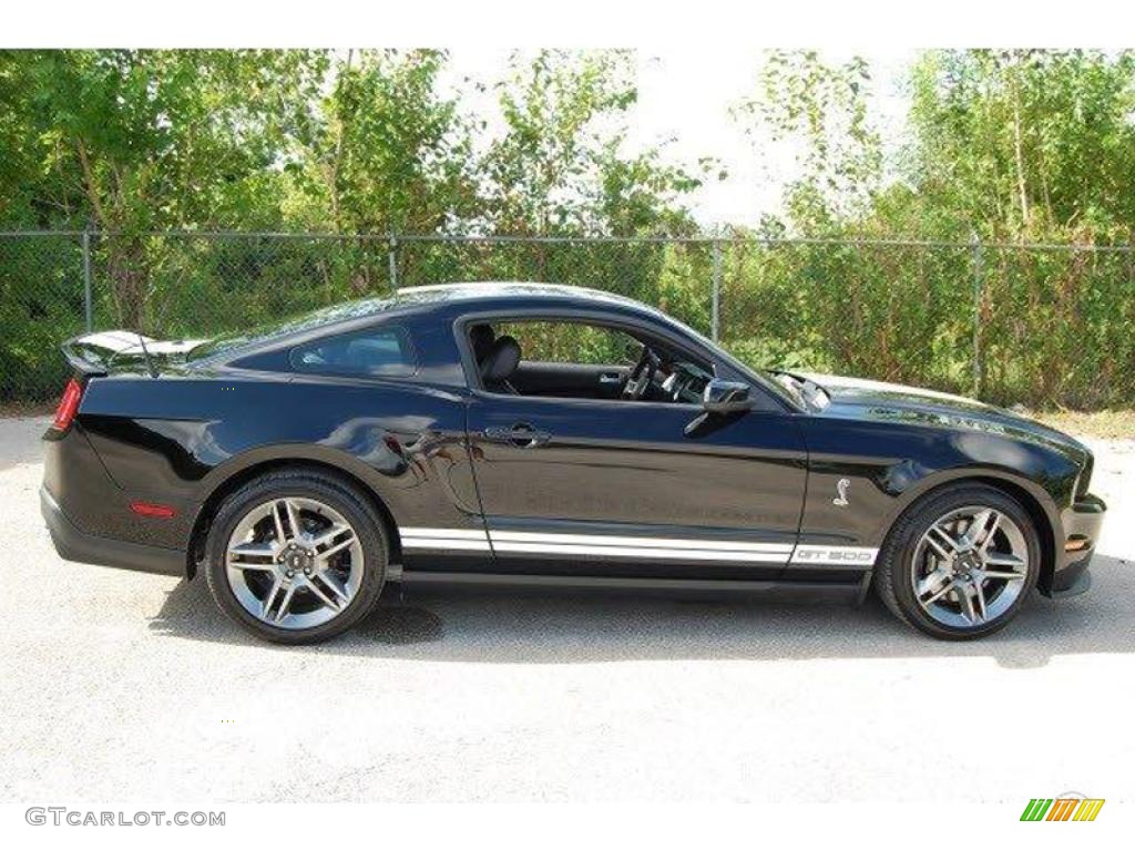 2011 Mustang Shelby GT500 Coupe - Ebony Black / Charcoal Black/White photo #6
