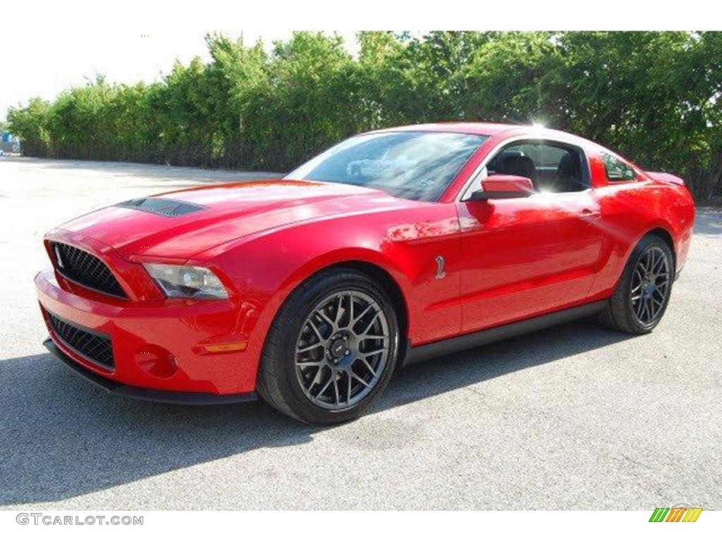 2011 Mustang Shelby GT500 SVT Performance Package Coupe - Race Red / Charcoal Black/Black photo #2
