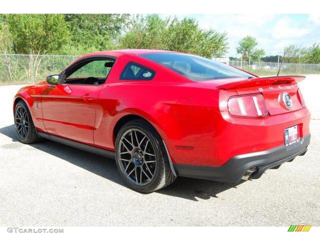2011 Mustang Shelby GT500 SVT Performance Package Coupe - Race Red / Charcoal Black/Black photo #3