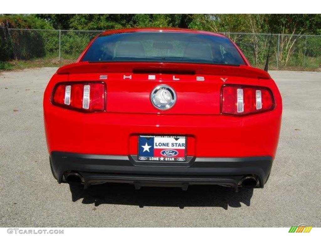 2011 Mustang Shelby GT500 SVT Performance Package Coupe - Race Red / Charcoal Black/Black photo #4