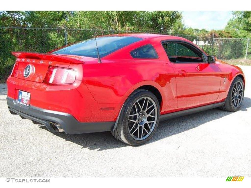 2011 Mustang Shelby GT500 SVT Performance Package Coupe - Race Red / Charcoal Black/Black photo #5