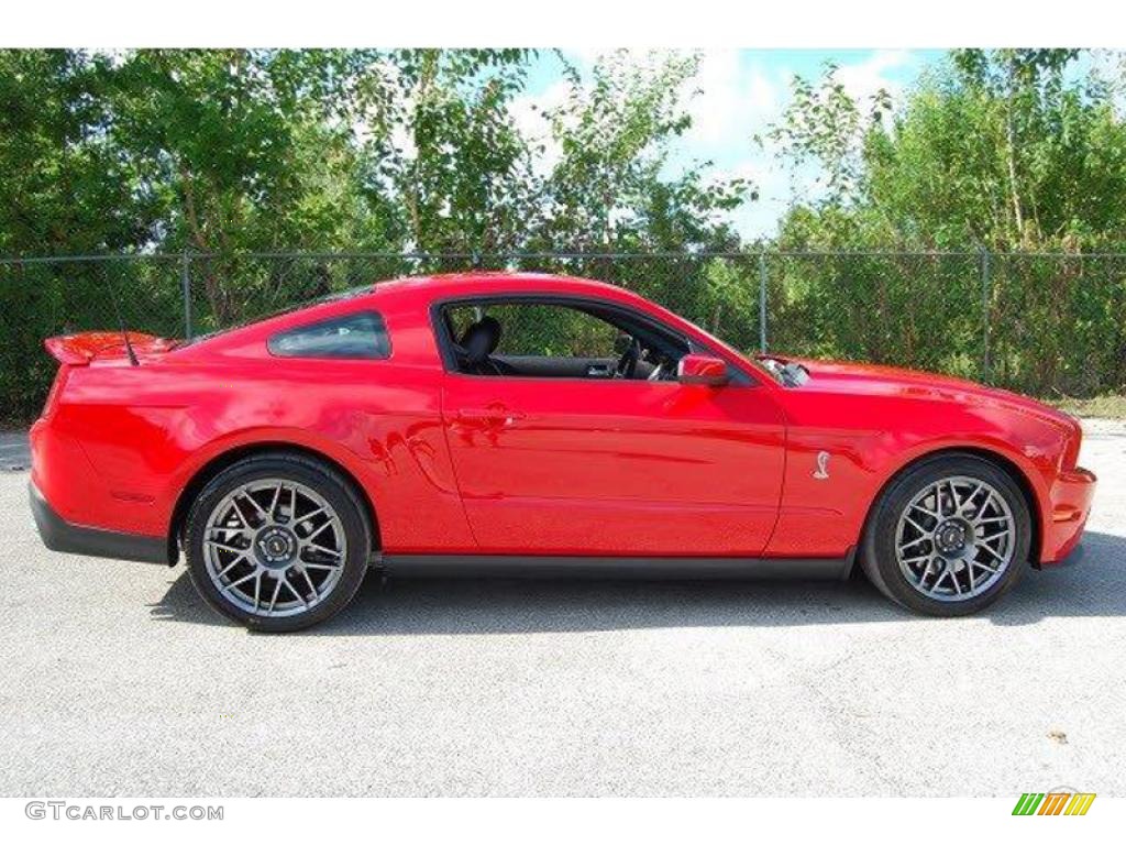 2011 Mustang Shelby GT500 SVT Performance Package Coupe - Race Red / Charcoal Black/Black photo #6