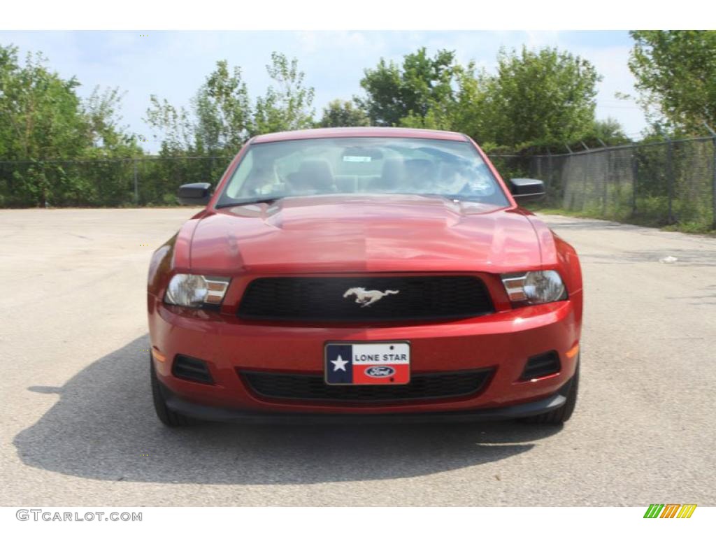 2011 Mustang V6 Coupe - Red Candy Metallic / Stone photo #9