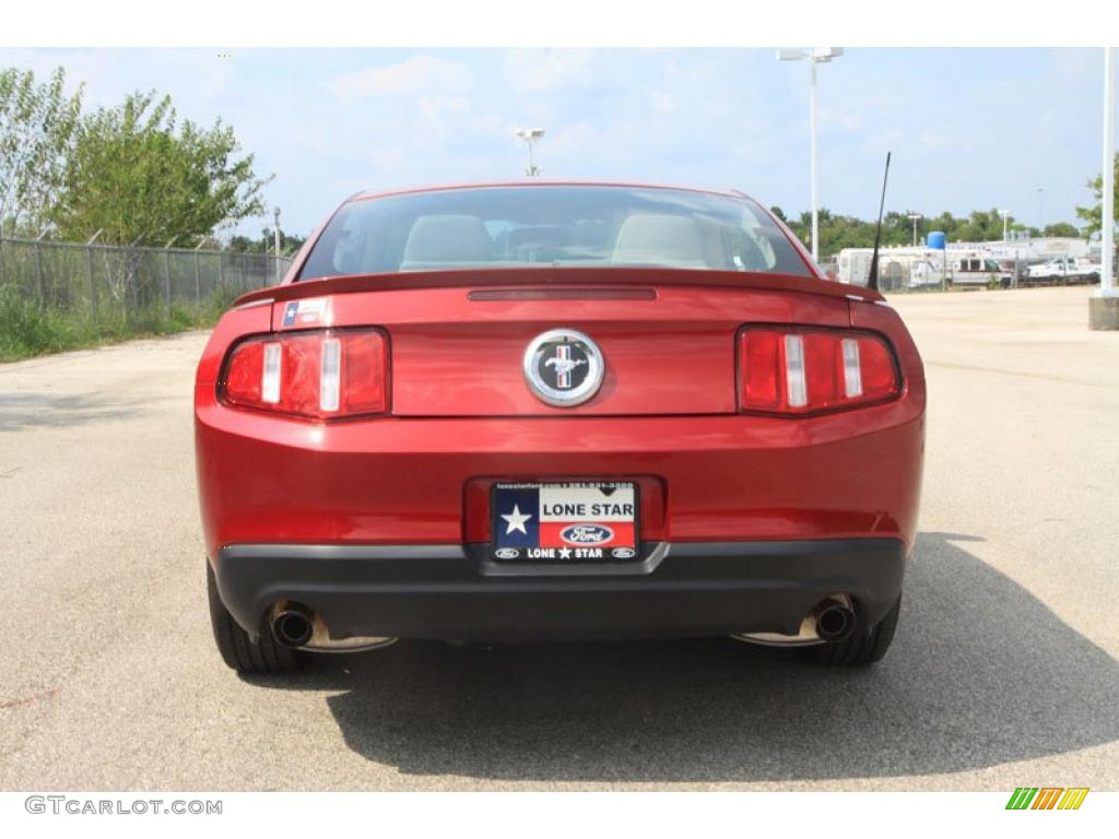 2011 Mustang V6 Coupe - Red Candy Metallic / Stone photo #11