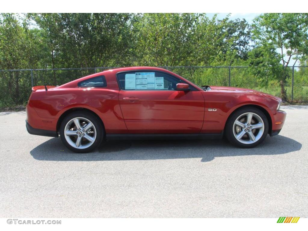 2011 Mustang GT Premium Coupe - Red Candy Metallic / Charcoal Black photo #2