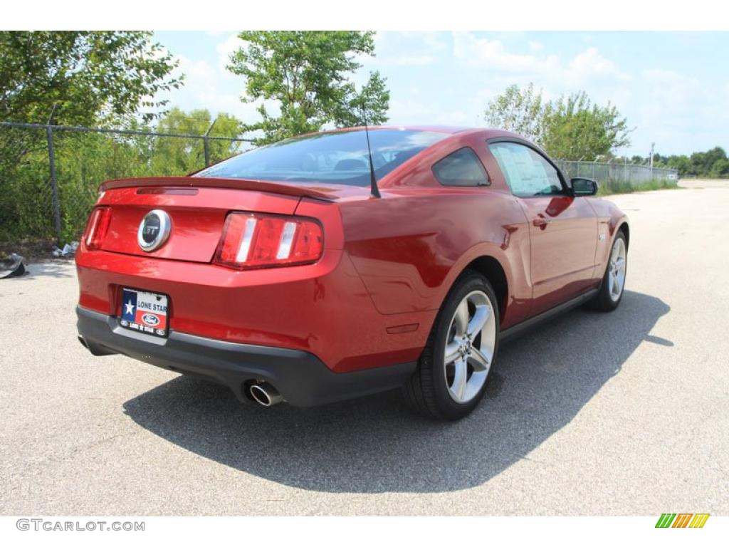 2011 Mustang GT Premium Coupe - Red Candy Metallic / Charcoal Black photo #3