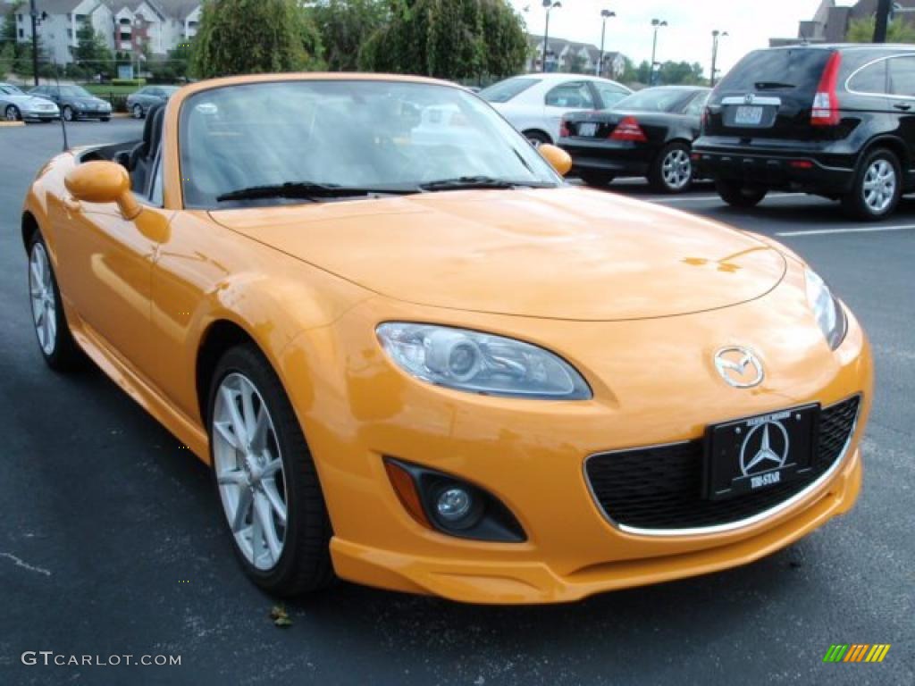 2009 MX-5 Miata Grand Touring Roadster - Competition Yellow / Black photo #3