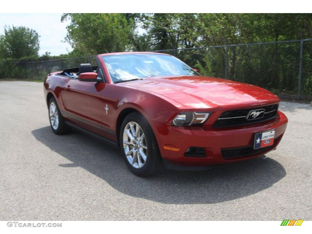 2011 Mustang V6 Premium Convertible - Red Candy Metallic / Charcoal Black photo #1