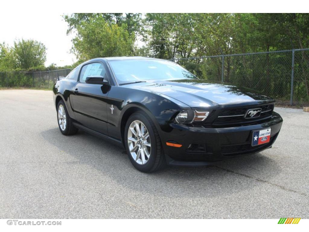2011 Mustang V6 Premium Coupe - Ebony Black / Charcoal Black photo #1