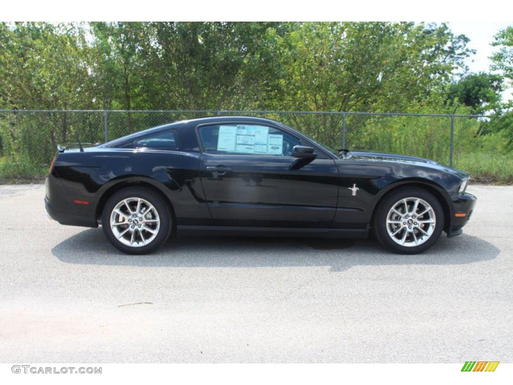 2011 Mustang V6 Premium Coupe - Ebony Black / Charcoal Black photo #2