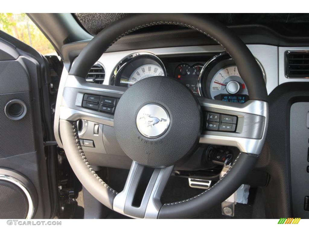 2011 Mustang V6 Premium Coupe - Ebony Black / Charcoal Black photo #13