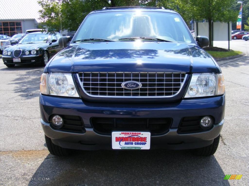 2004 Explorer XLT 4x4 - Dark Blue Pearl Metallic / Graphite photo #8