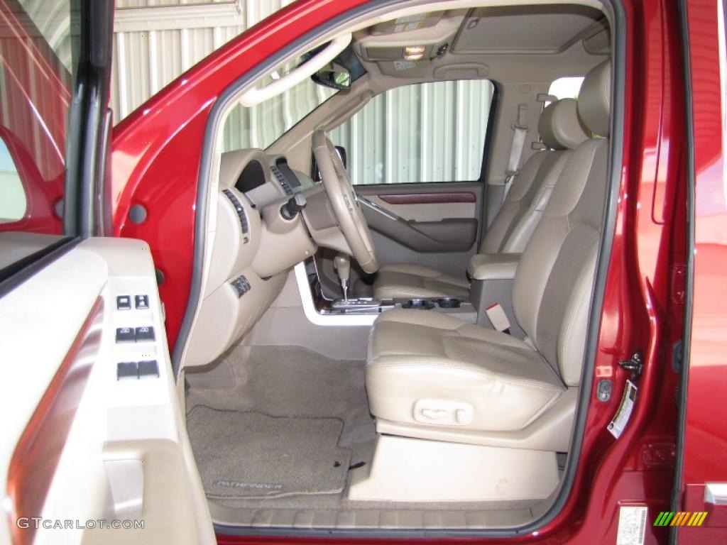 2008 Pathfinder LE - Red Brawn / Cafe Latte photo #8