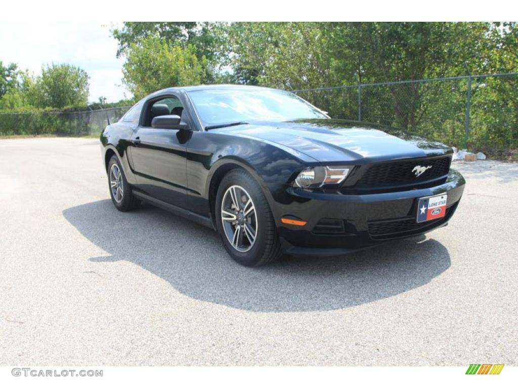 2011 Mustang V6 Premium Coupe - Ebony Black / Charcoal Black photo #1