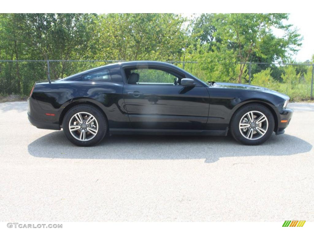 2011 Mustang V6 Premium Coupe - Ebony Black / Charcoal Black photo #2