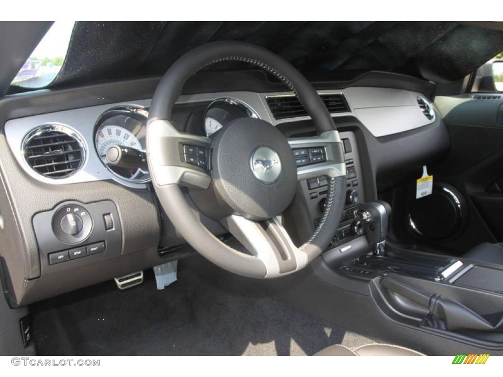 2011 Mustang V6 Premium Coupe - Ebony Black / Charcoal Black photo #4