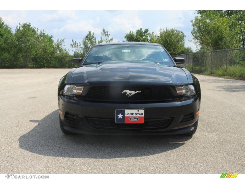 2011 Mustang V6 Premium Coupe - Ebony Black / Charcoal Black photo #9