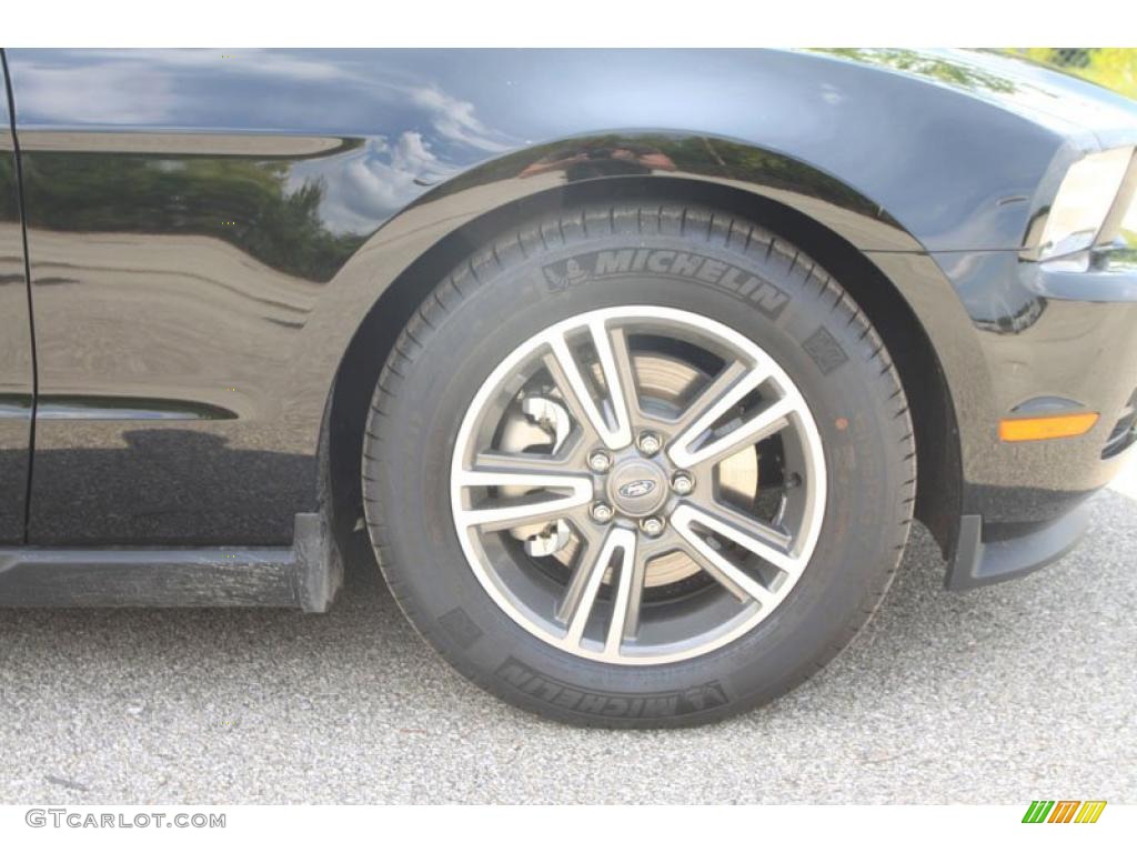 2011 Mustang V6 Premium Coupe - Ebony Black / Charcoal Black photo #10