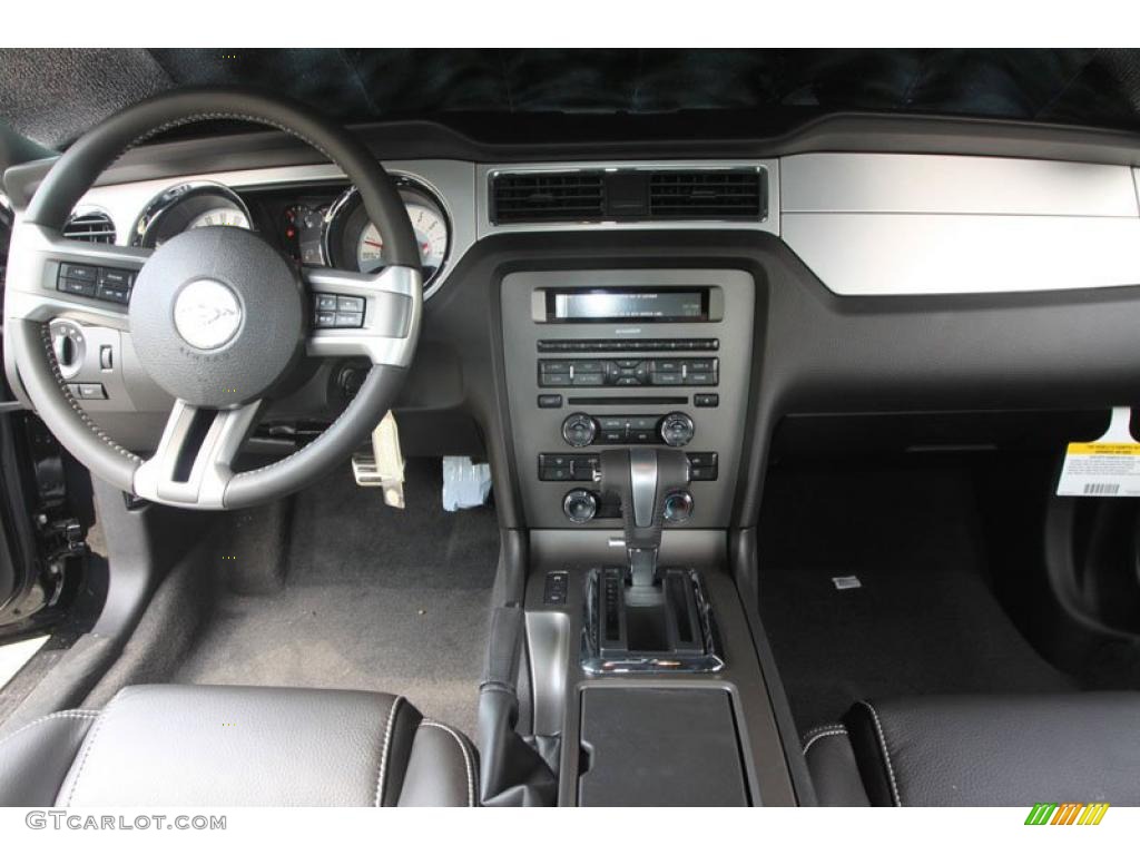 2011 Mustang V6 Premium Coupe - Ebony Black / Charcoal Black photo #12