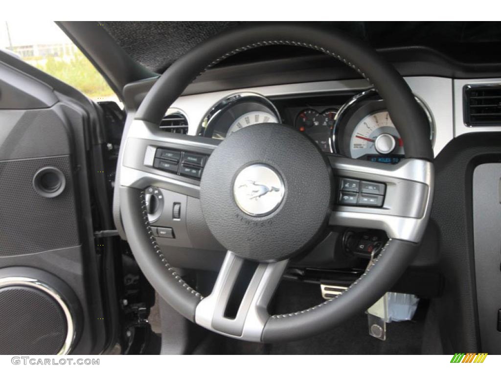 2011 Mustang V6 Premium Coupe - Ebony Black / Charcoal Black photo #13