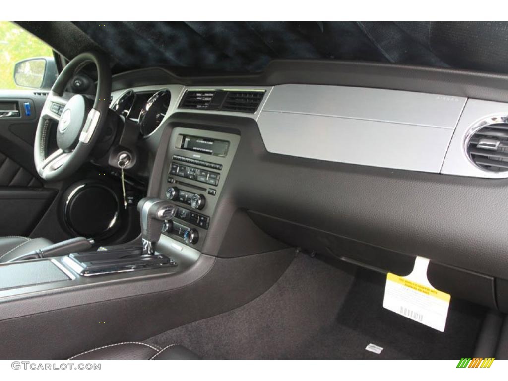 2011 Mustang V6 Premium Coupe - Ebony Black / Charcoal Black photo #14