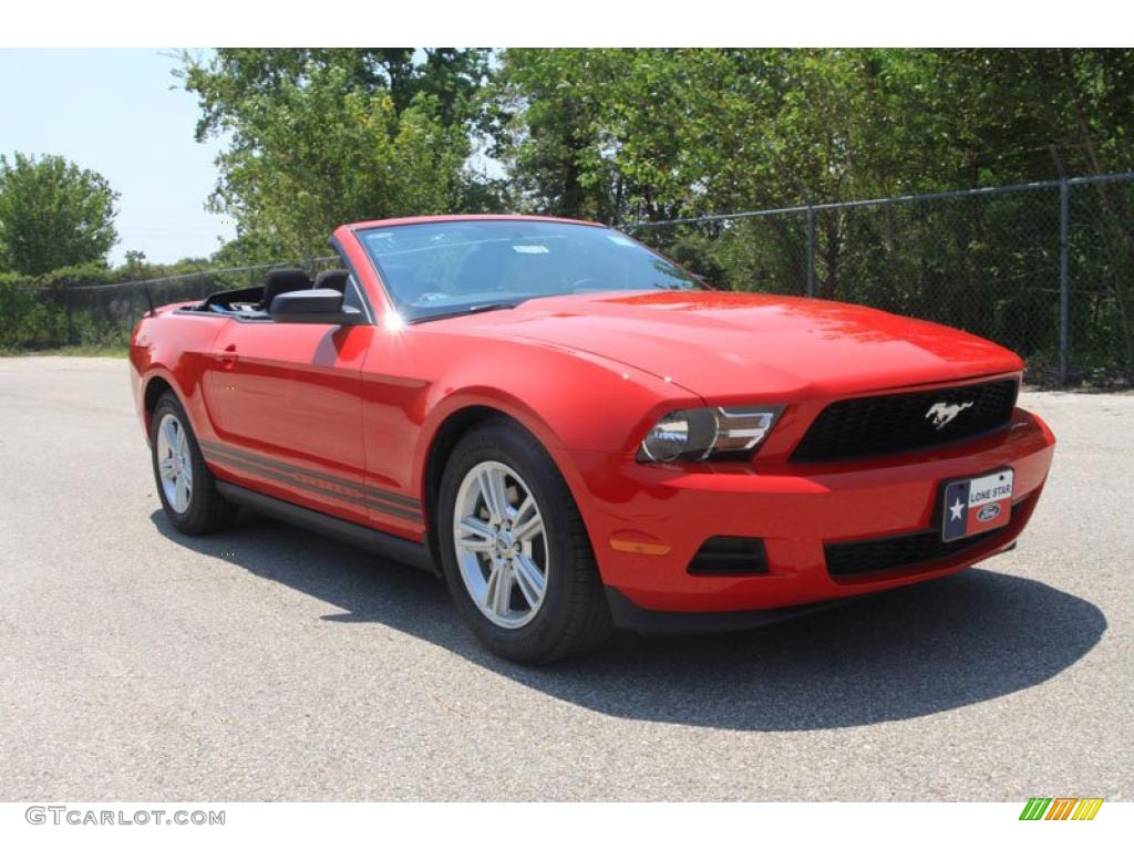 2011 Mustang V6 Convertible - Race Red / Charcoal Black photo #1