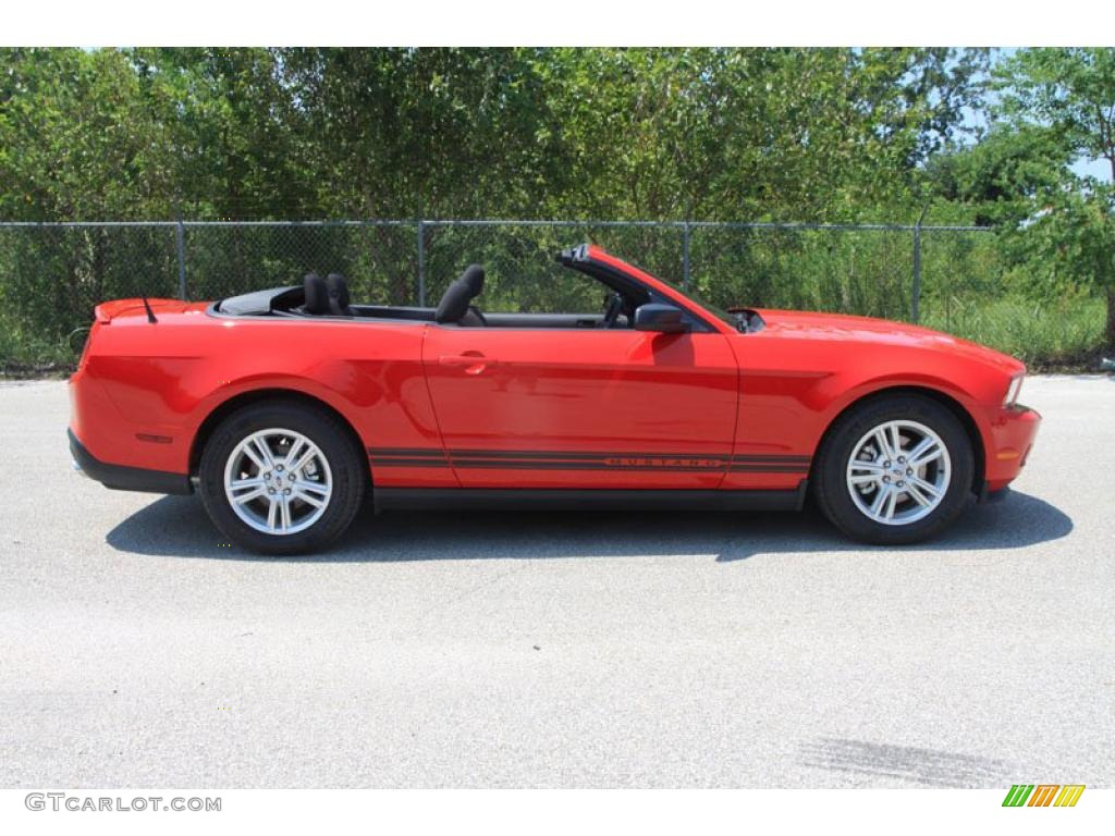 2011 Mustang V6 Convertible - Race Red / Charcoal Black photo #2