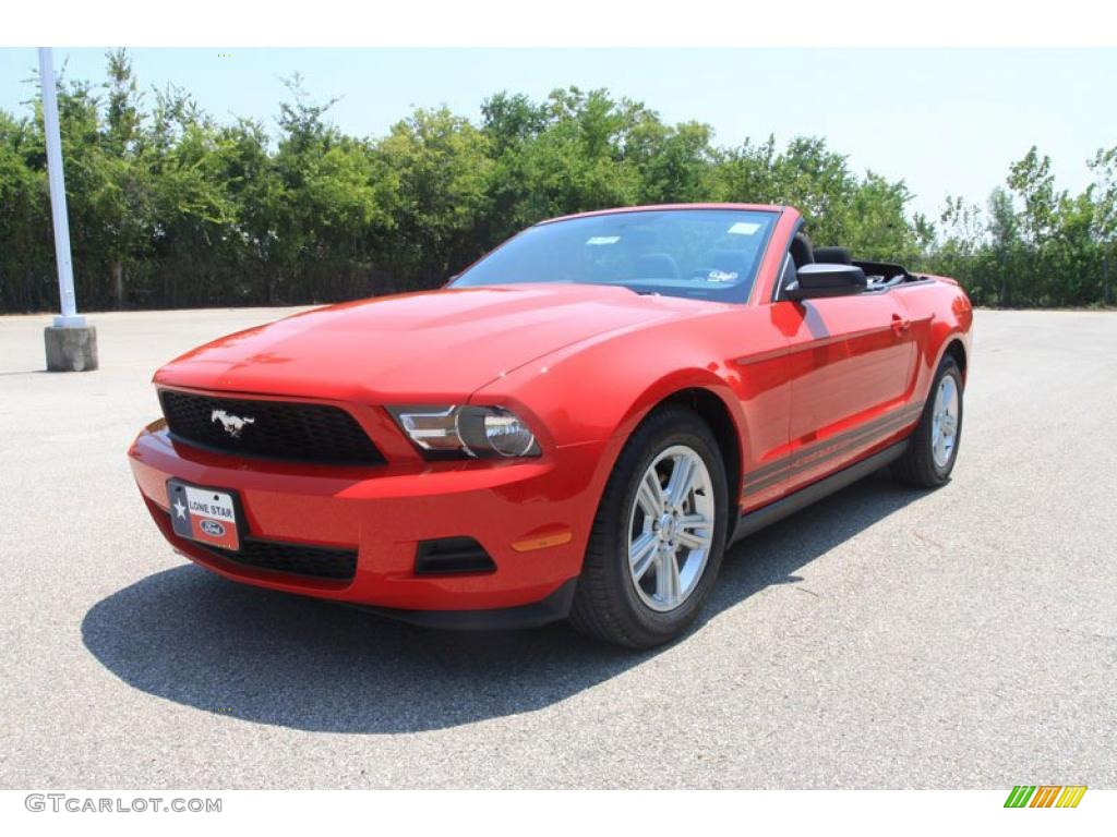 2011 Mustang V6 Convertible - Race Red / Charcoal Black photo #8