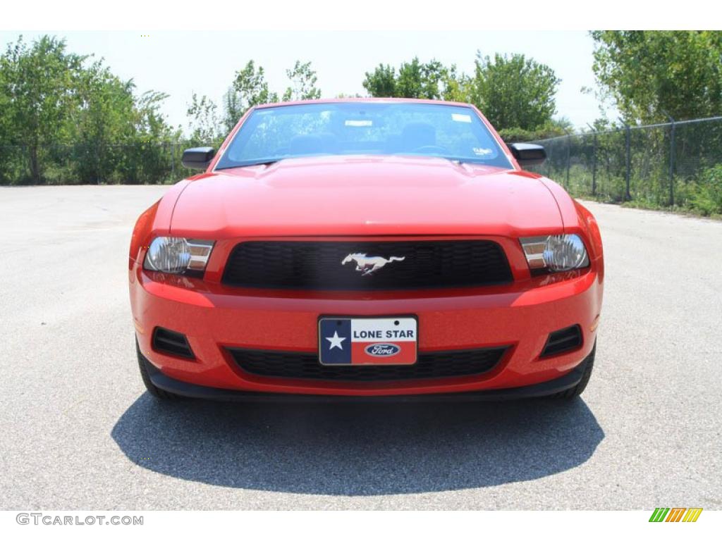 2011 Mustang V6 Convertible - Race Red / Charcoal Black photo #9