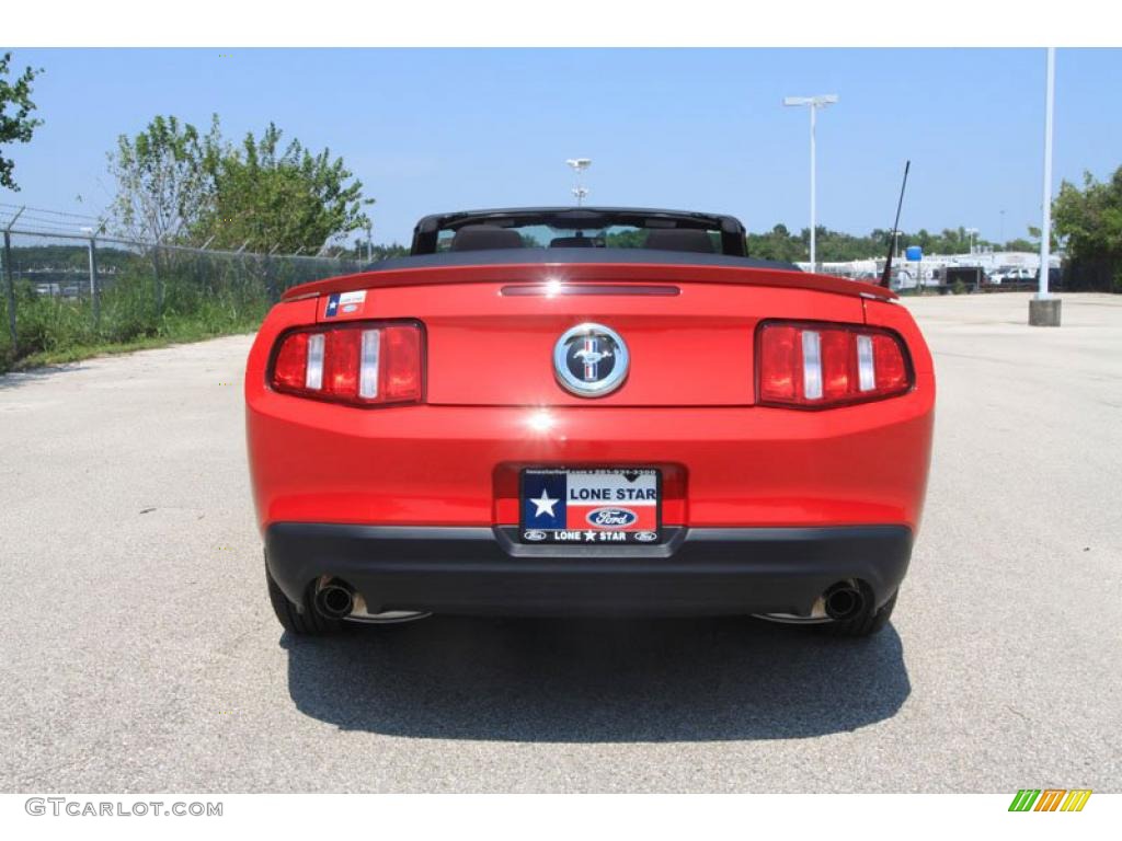 2011 Mustang V6 Convertible - Race Red / Charcoal Black photo #11