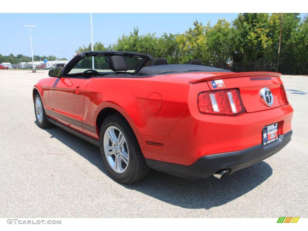 2011 Mustang V6 Convertible - Race Red / Charcoal Black photo #12