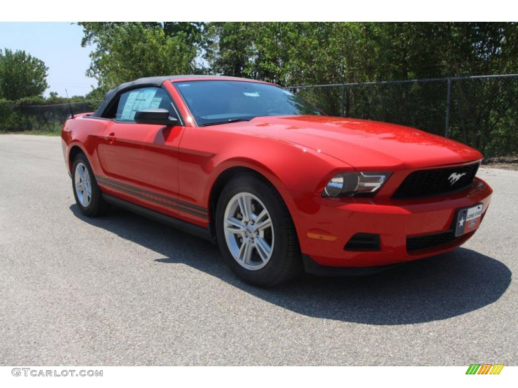 2011 Mustang V6 Convertible - Race Red / Charcoal Black photo #17