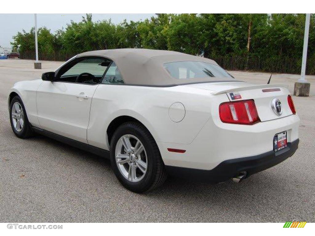 2011 Mustang V6 Convertible - Performance White / Stone photo #2