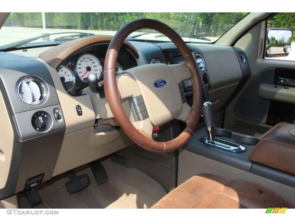 2005 F150 King Ranch SuperCrew 4x4 - Dark Stone Metallic / Tan photo #4