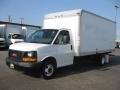 White - Savana Cutaway 3500 Commercial Moving Truck Photo No. 3