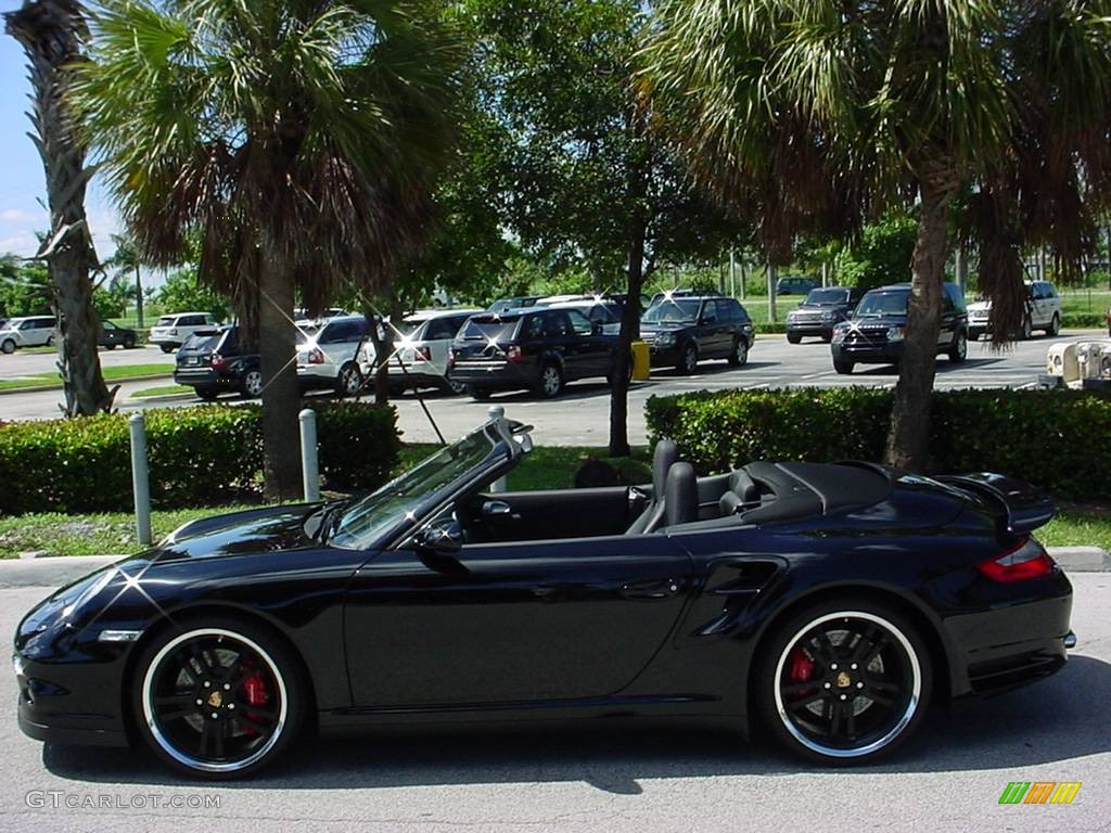 2008 911 Turbo Cabriolet - Black / Black photo #6