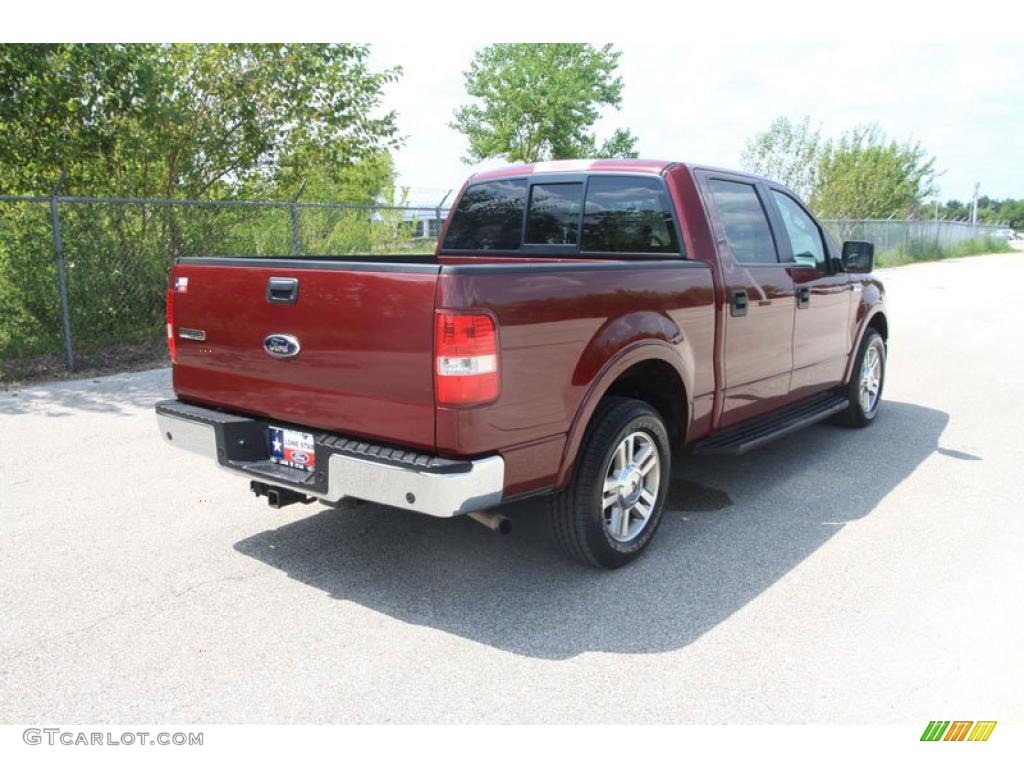 2006 F150 XLT SuperCrew - Dark Toreador Red Metallic / Tan photo #3