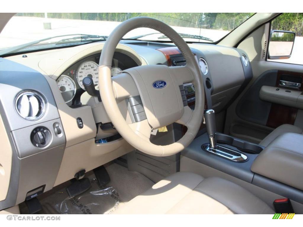 2006 F150 XLT SuperCrew - Dark Toreador Red Metallic / Tan photo #4