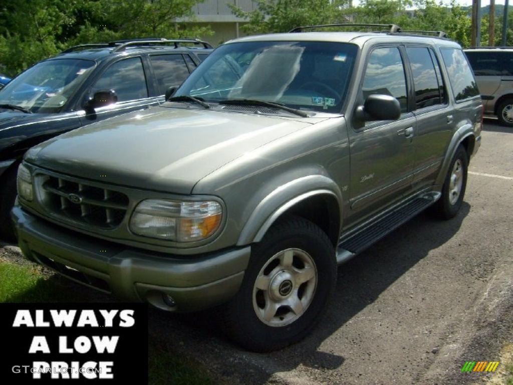 1999 Explorer XLT 4x4 - Spruce Green Metallic / Medium Prairie Tan photo #2