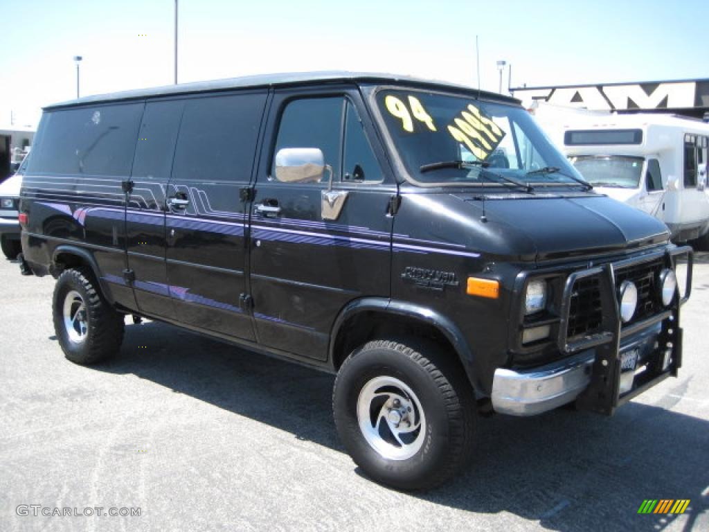 1994 Black Chevrolet Chevy Van G20 Passenger Conversion