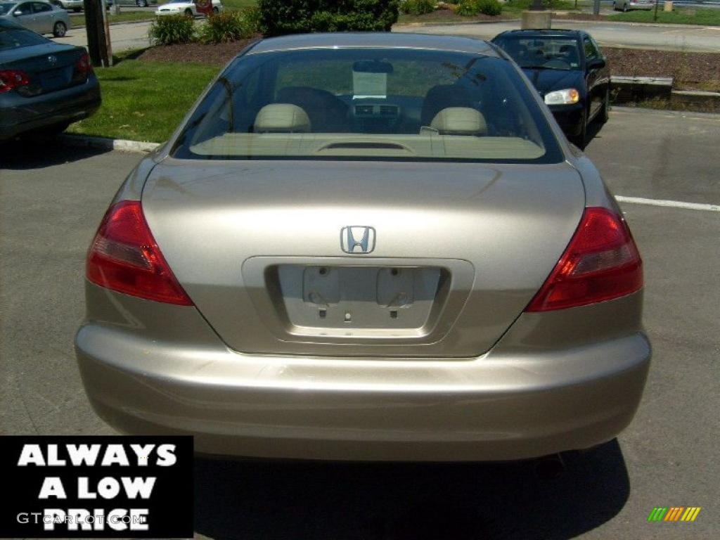 2003 Accord EX V6 Coupe - Desert Mist Metallic / Ivory photo #6