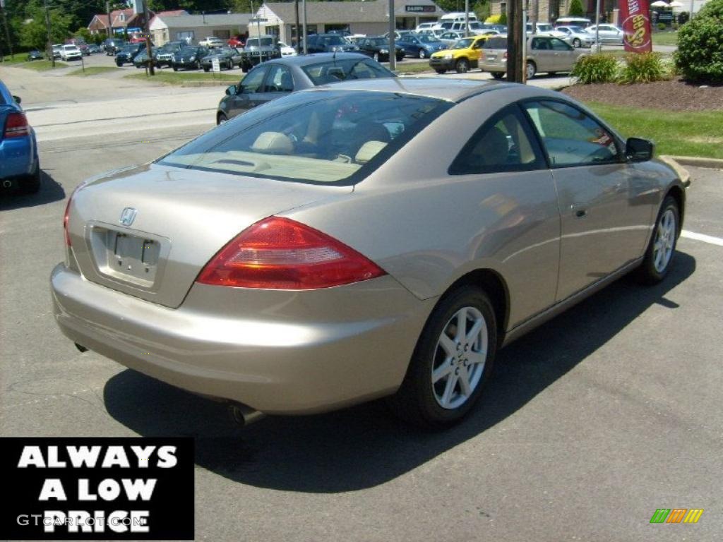 2003 Accord EX V6 Coupe - Desert Mist Metallic / Ivory photo #7